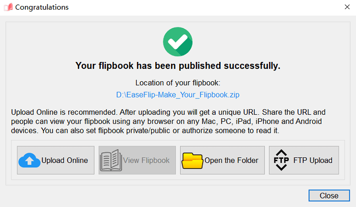 Publicar Flipbook en EaseFlip