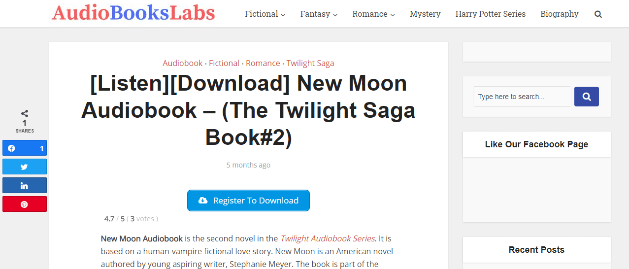 Hörbücher Labs New Moon