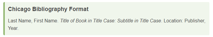 Chicago Zitat für Buch