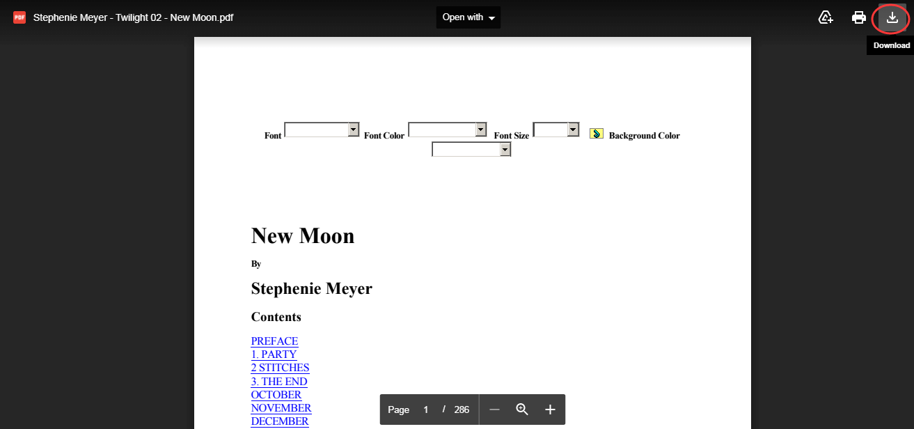 Scarica il libro PDF di New Moon