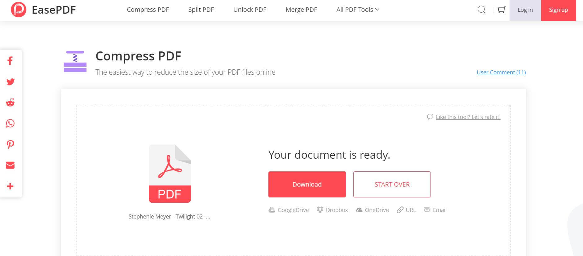 EasePDF Compresser le PDF Télécharger le PDF de la Nouvelle Lune