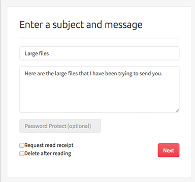 Securely Send Enter A Subject And Message