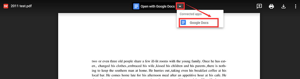 Google Docs 열기 파일