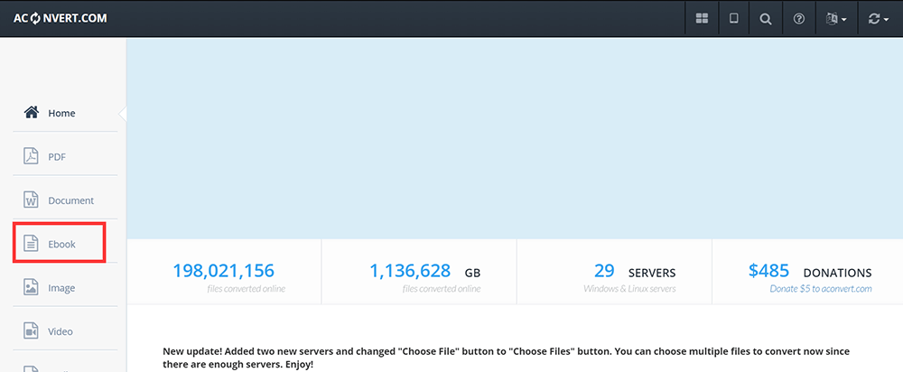 Aconvert Homepage Ebook