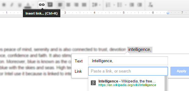 เพิ่มไฮเปอร์ลิงก์เป็น PDF ใน Google Docs