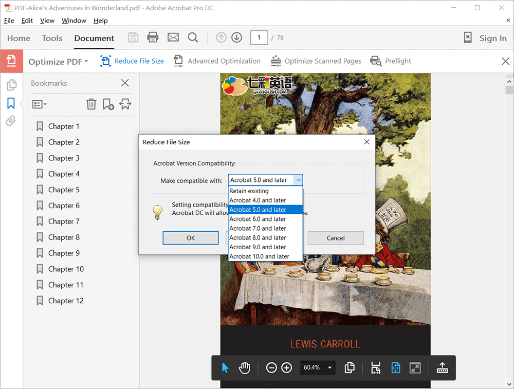 Adobe Acrobat Pro Dateigrößeneinstellungen reduzieren