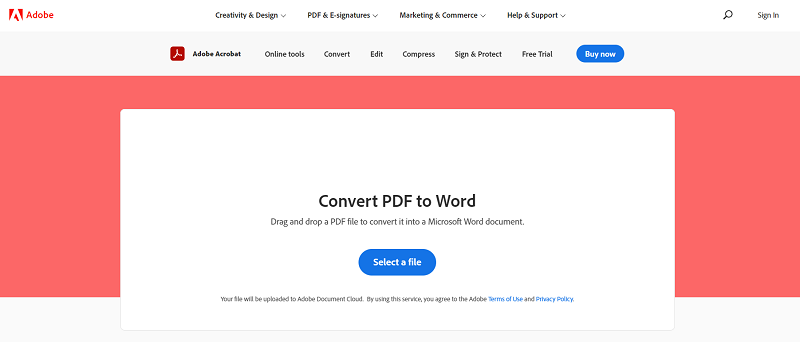 Adobe Convert PDF to Word