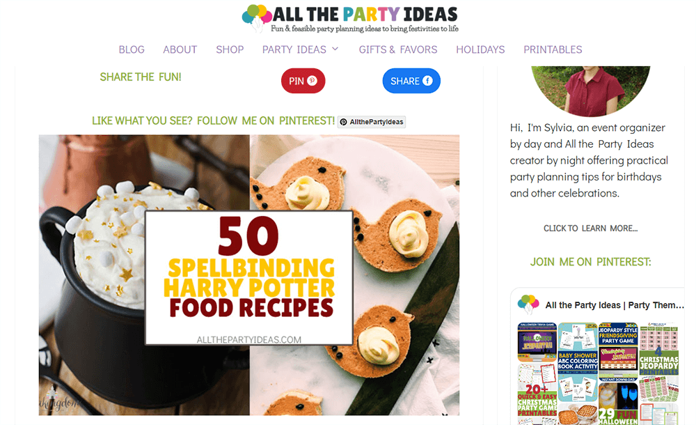 Tüm Parti Fikirleri Harry Potter Tarifler