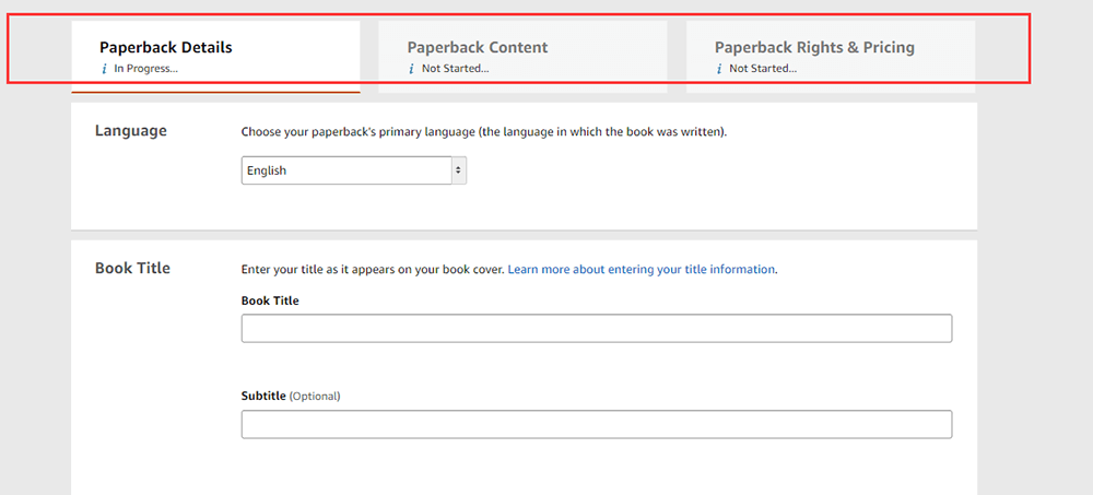  Thông tin loại xuất bản trực tiếp của Amazon Kindle