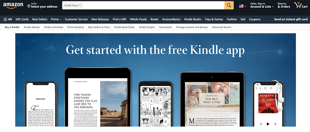 Amazon Kindle Lese-App