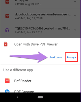 Android เปลี่ยน Viewer PDF เริ่มต้น