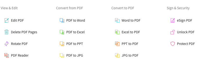 Opciones de múltiples formatos de conversión