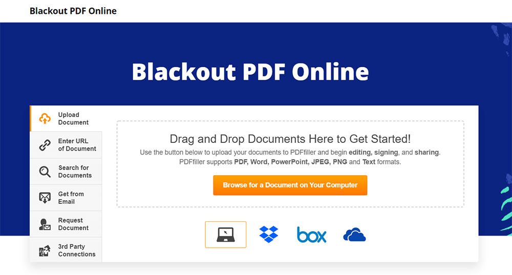 Blackout PDF Online, Unggah PDF