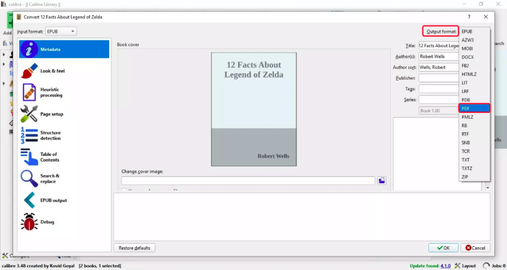 Calibre Convert Books Format Format PDF