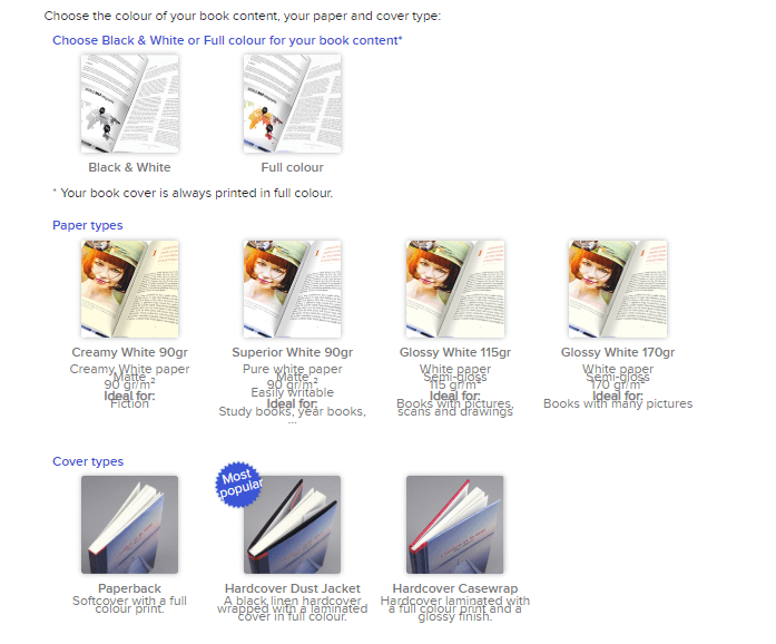 Tạo sách của tôi Chọn hoàn thành sách của bạn