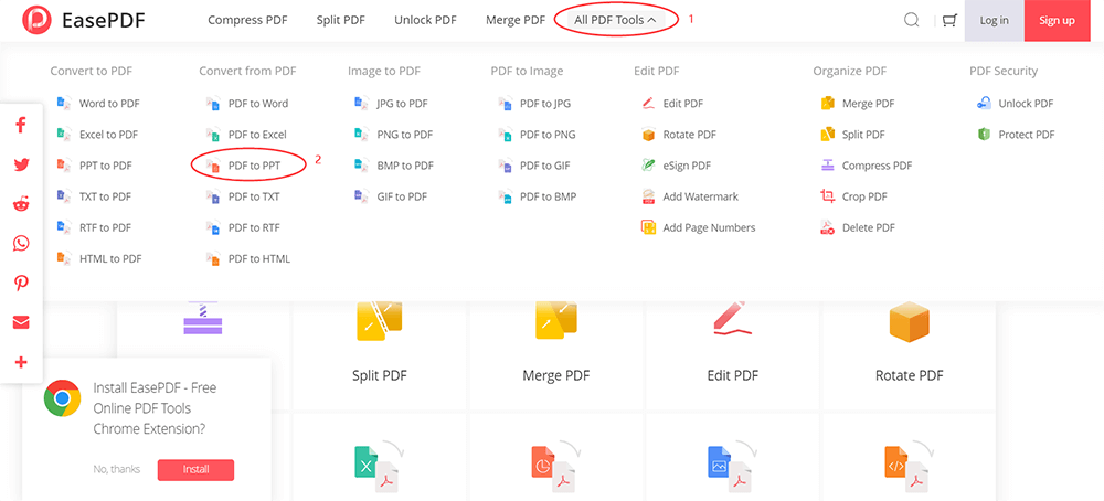 EasePDF Tüm PDF Araçları PDF'den EasePDF