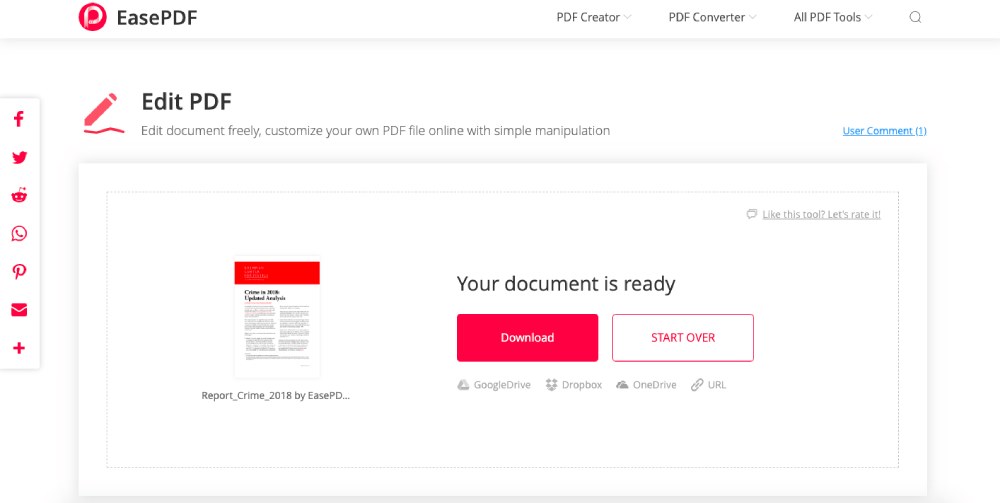 EasePDF Edit PDF Download