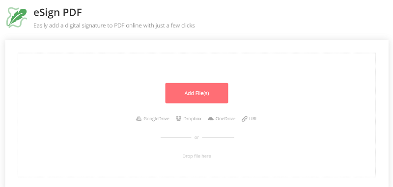 EasePDF Homepage Tutti gli strumenti Firma PDF