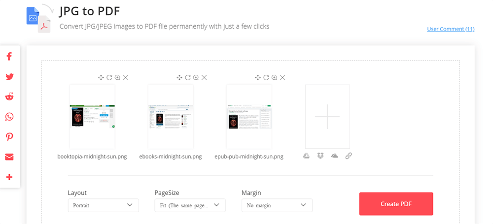 EasePDF JPG إلى PDF إنشاء PDF