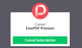 EasePDF Premium 取消訂閱