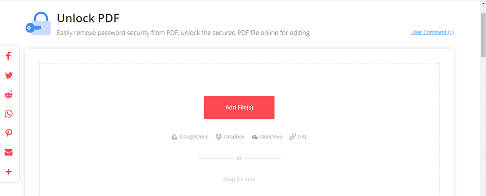 EasePDF Buka Kunci PDF Tambahkan File