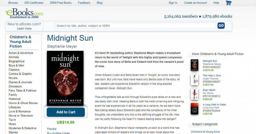 Ebooks Sol de medianoche