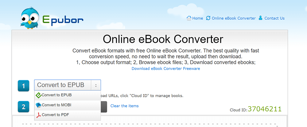 Konverter e-book Online Epubor Ultimate