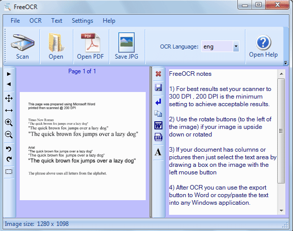 FreeOCR แปลงภาพเป็นข้อความ