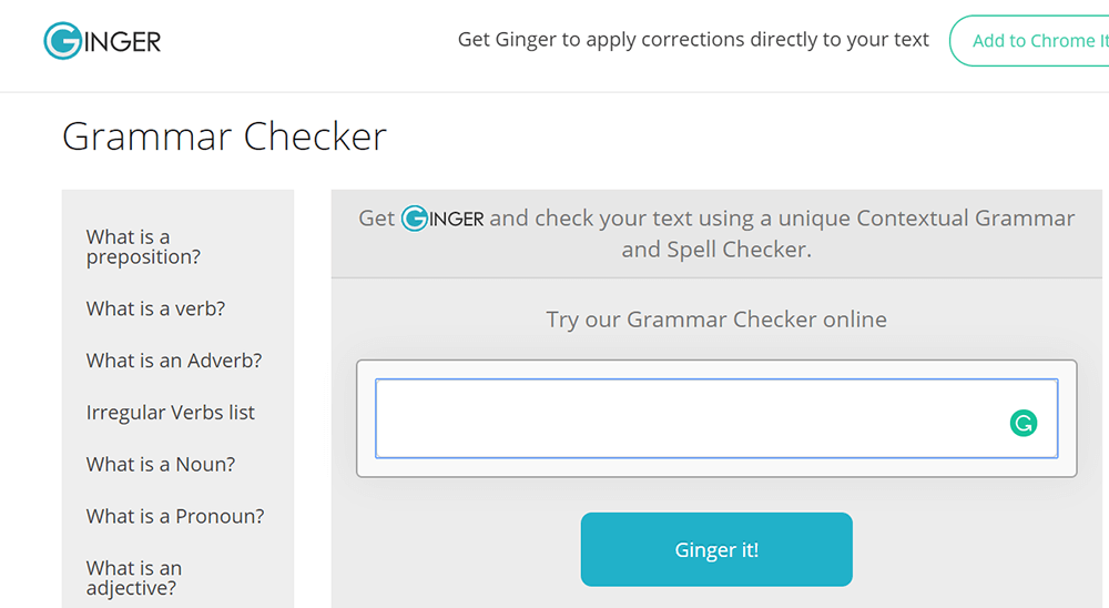 Ginger Online Grammar Checker