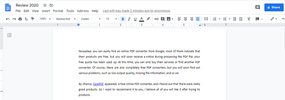 Google Docs Edit Word Document