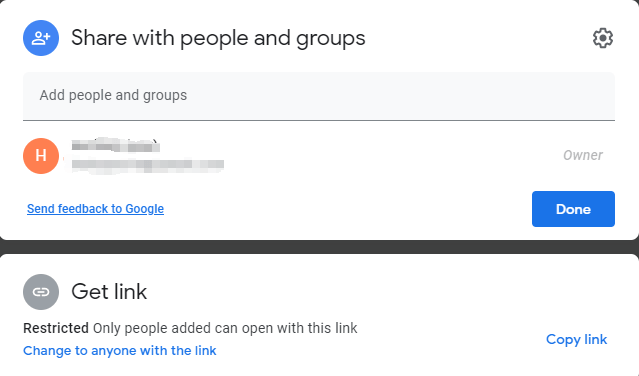 مشاركة ملف PDF كبير في Google Drive مع الأشخاص والمجموعات