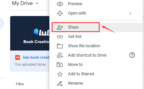 Compartir archivos PDF grandes de Google Drive