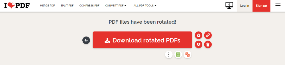 iLovePDF Seite PDF