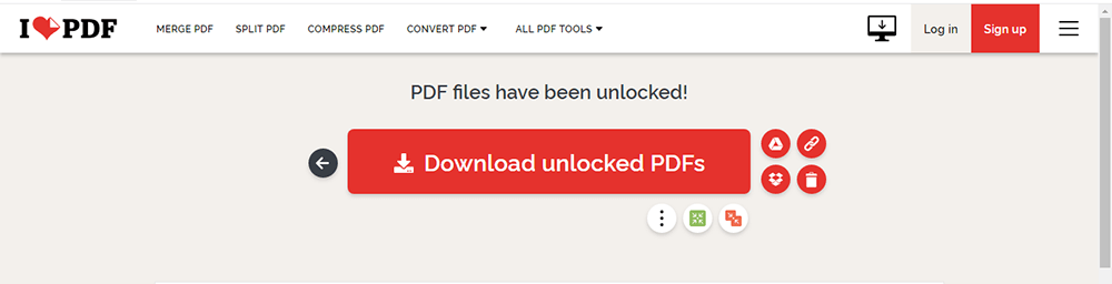 iLovePDF ปลดล็อกการดาวน์โหลด PDF