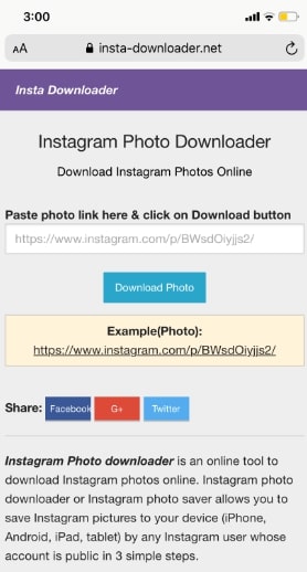 Insta Downloader Mobile