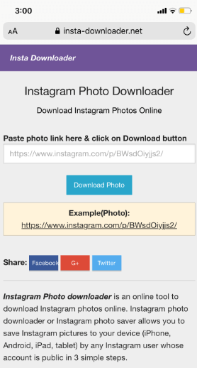 Insta Downloader Mobile