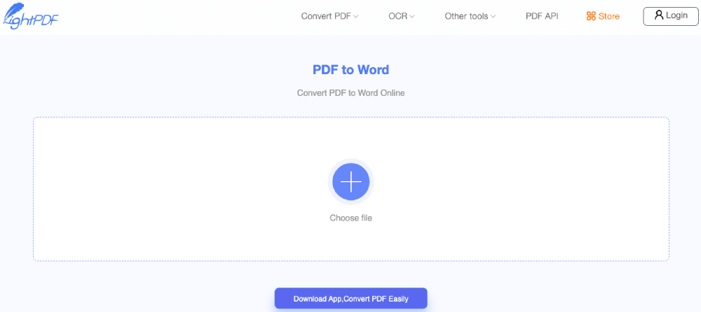 Convertisseur gratuit de PDF en Word LightPDF