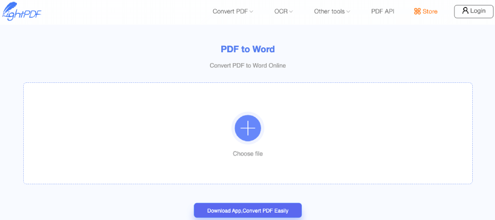 LightPDF ไฟล์ PDF เป็น Word ฟรี