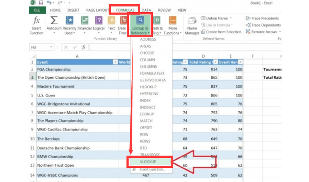 Microsoft Excel FORMULAS Lookup und Referenz VLOOKUP