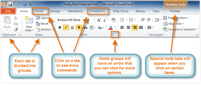 Microsoft PowerPoint Şeridi