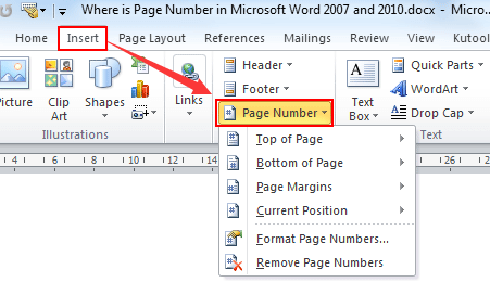 Microsoft Word 2007 Sayfa Numarası Ekleme