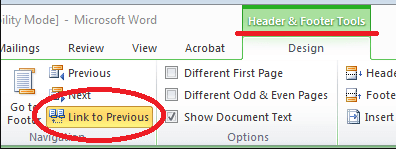 Ang link ng Microsoft Word 2010 sa Nakaraan