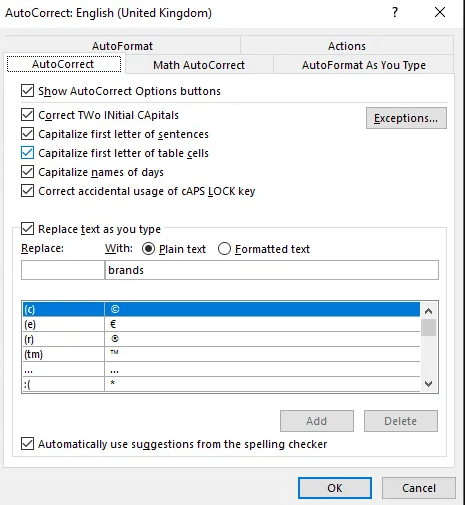 แก้ไข Microsoft Word อัตโนมัติ