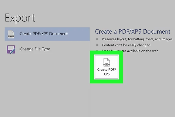  Microsoft Word Créer PDF ou XPS