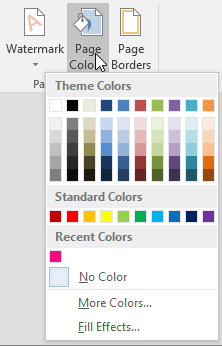 Color de página de Microsoft Word