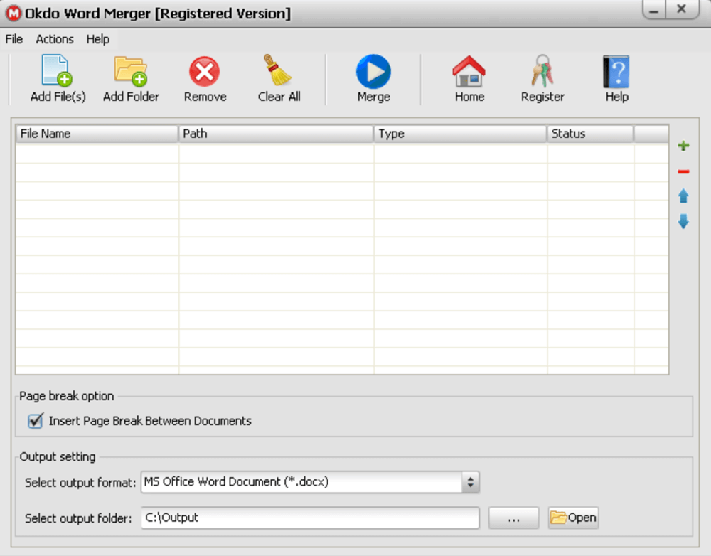 Okdo Word Merger Dateien hinzufügen