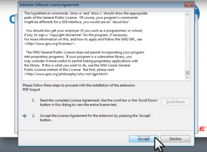 Open Office Extension Software License Agreement