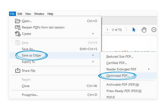 Go to PDF Optimizer in Adobe Acrobat