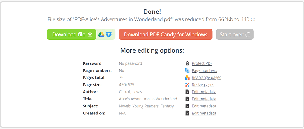 Nén PDF Candy PDF Tải xuống PDF
