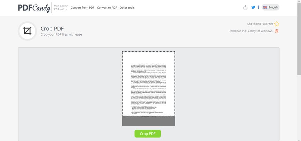 PDF Candy Crop PDF اضبط حجم PDF